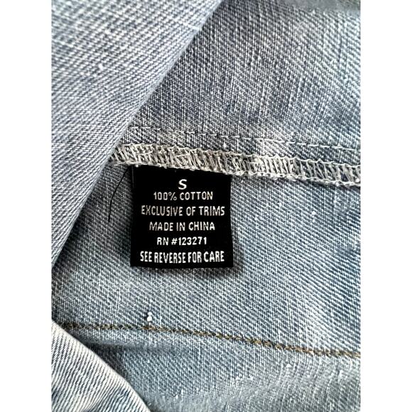 Juniors' Harper & Ivy Mini Light Wash Denim Cargo Skirt Sz Small - Picture 5 of 8